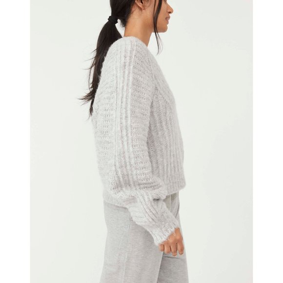 Free People Gray Crew Neck Sweater - Picture 6 of 10